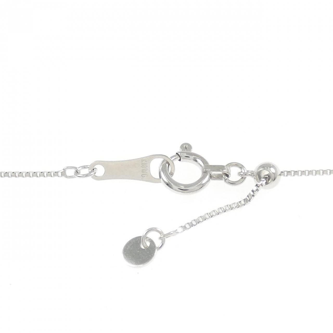 K18WG ダイヤモンド ネックレス 0.18CT