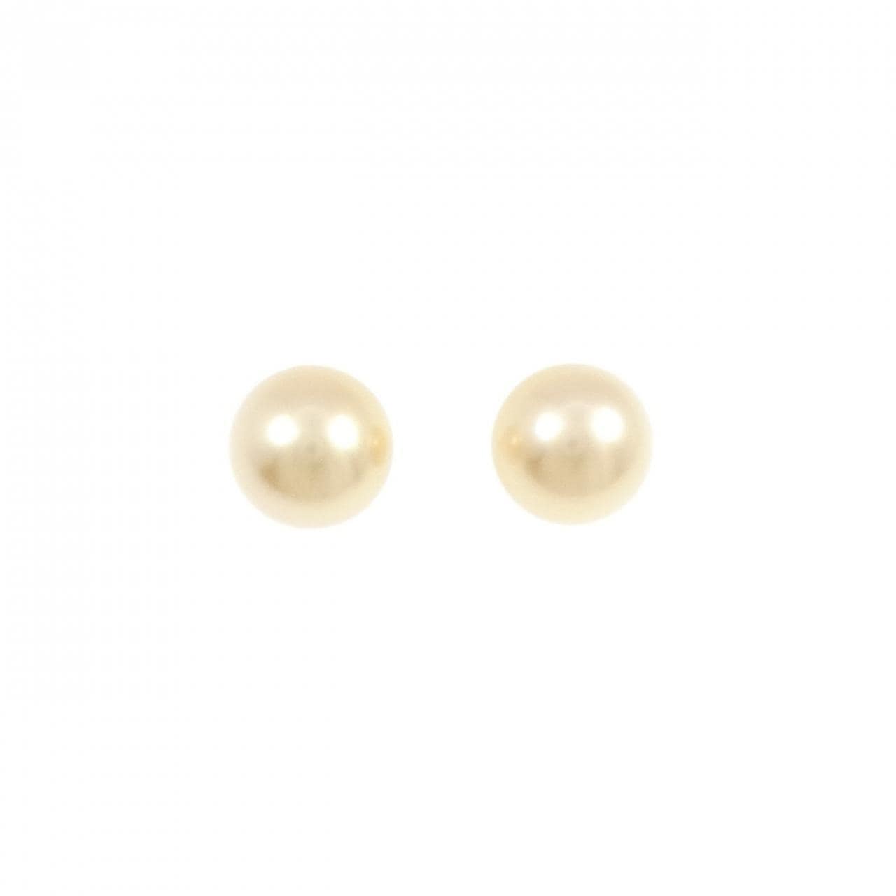 K18YG 白蝶パール ピアス 9.4mm