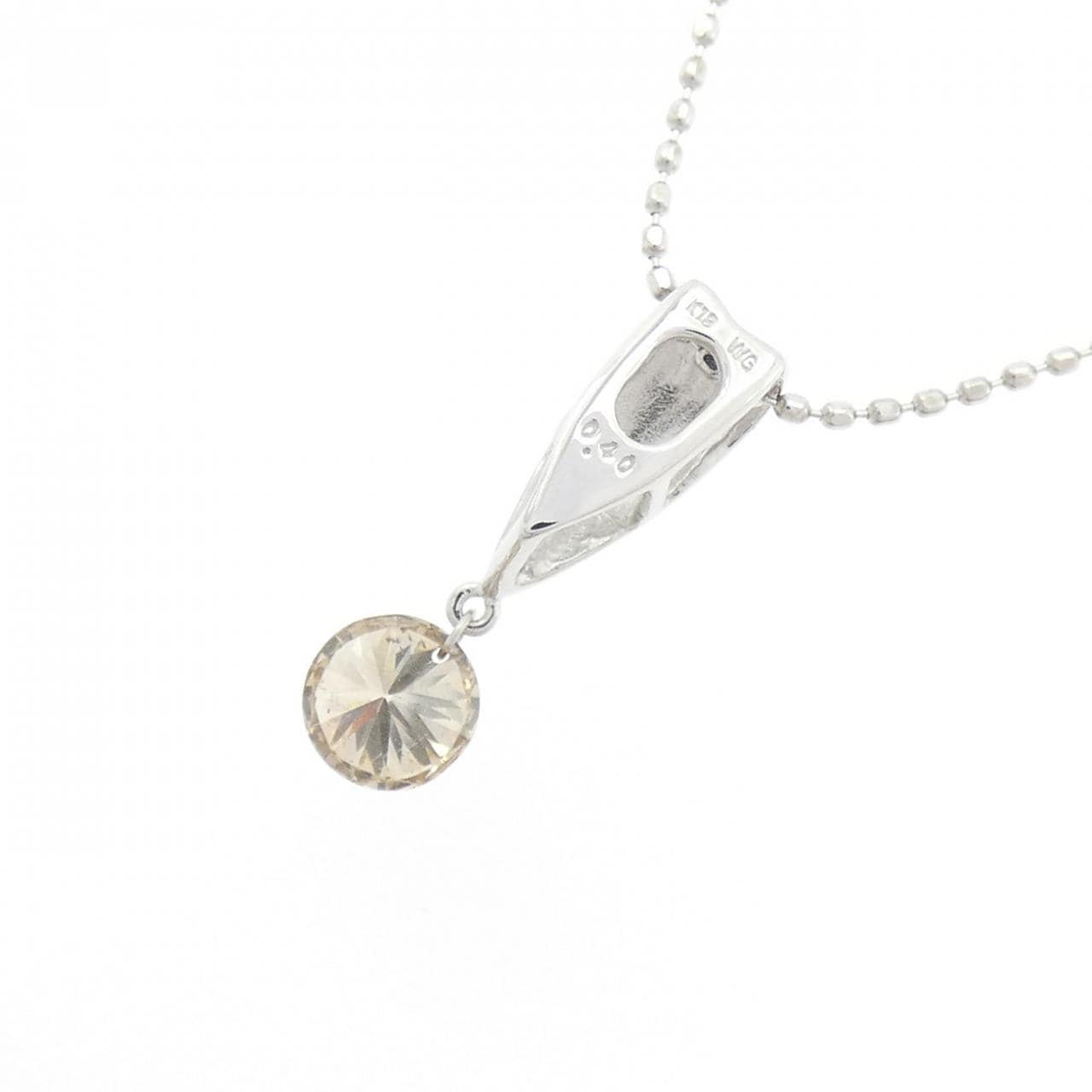 K18WG ダイヤモンド ネックレス 0.40CT