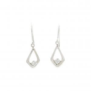 K18WG ダイヤモンド ピアス 0.06CT