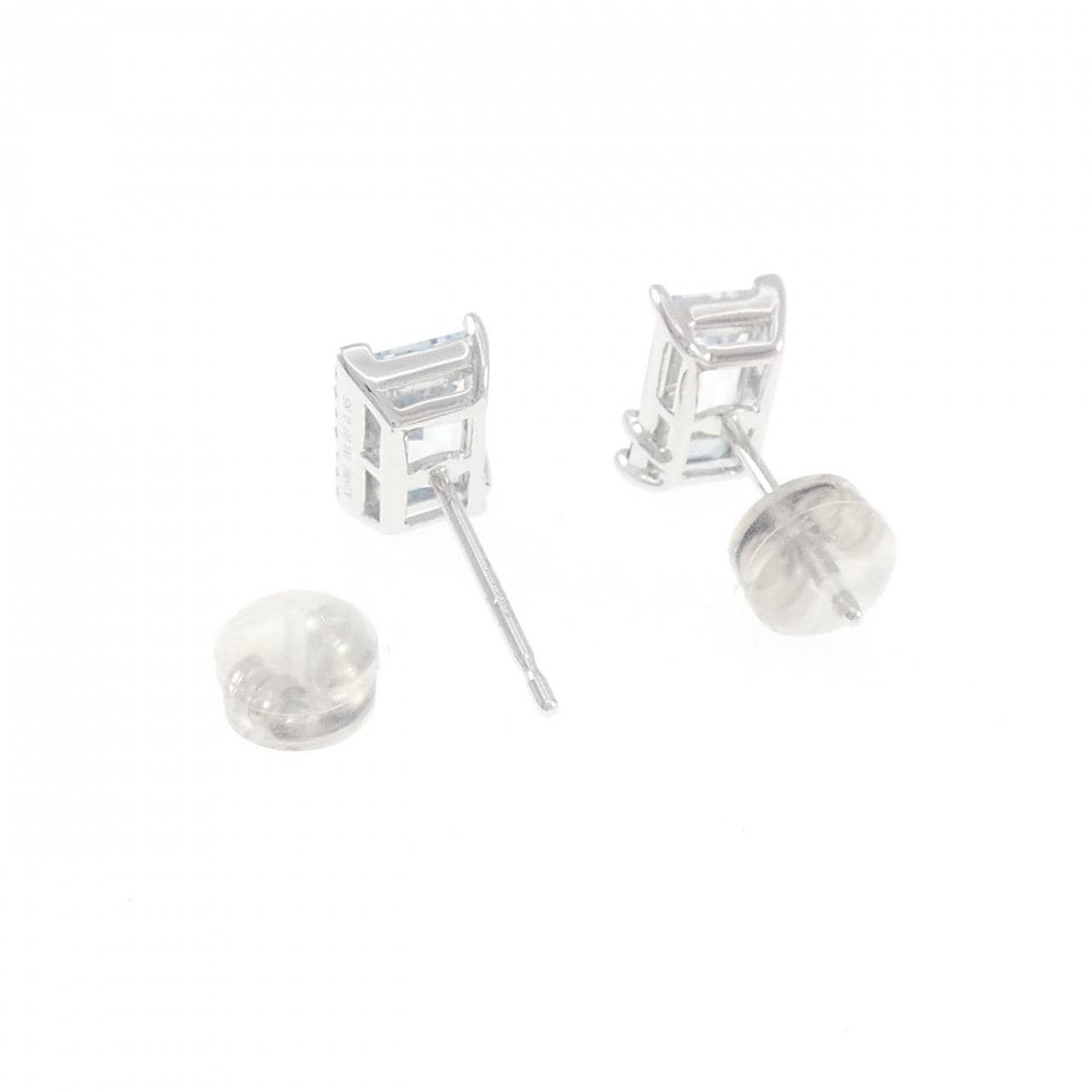 K18WG ブルートパーズ ピアス 1.70CT