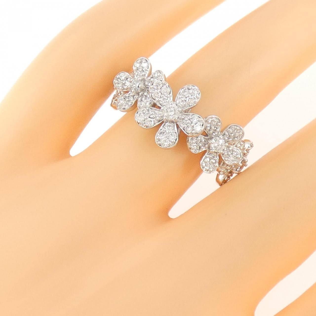 ポンテヴェキオ フラワー リング 0.77CT