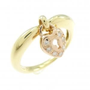K18YG/K18PG ハート ダイヤモンド リング 0.04CT