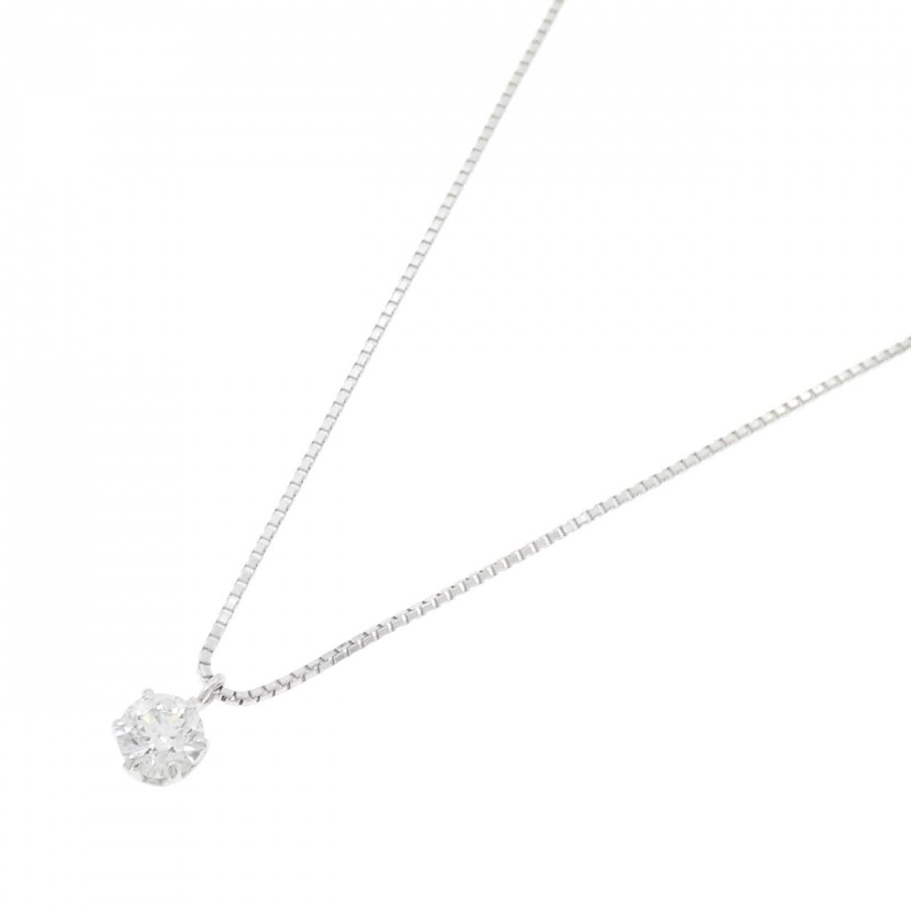PT900/PT850 ソリティア ダイヤモンド ネックレス 0.260CT