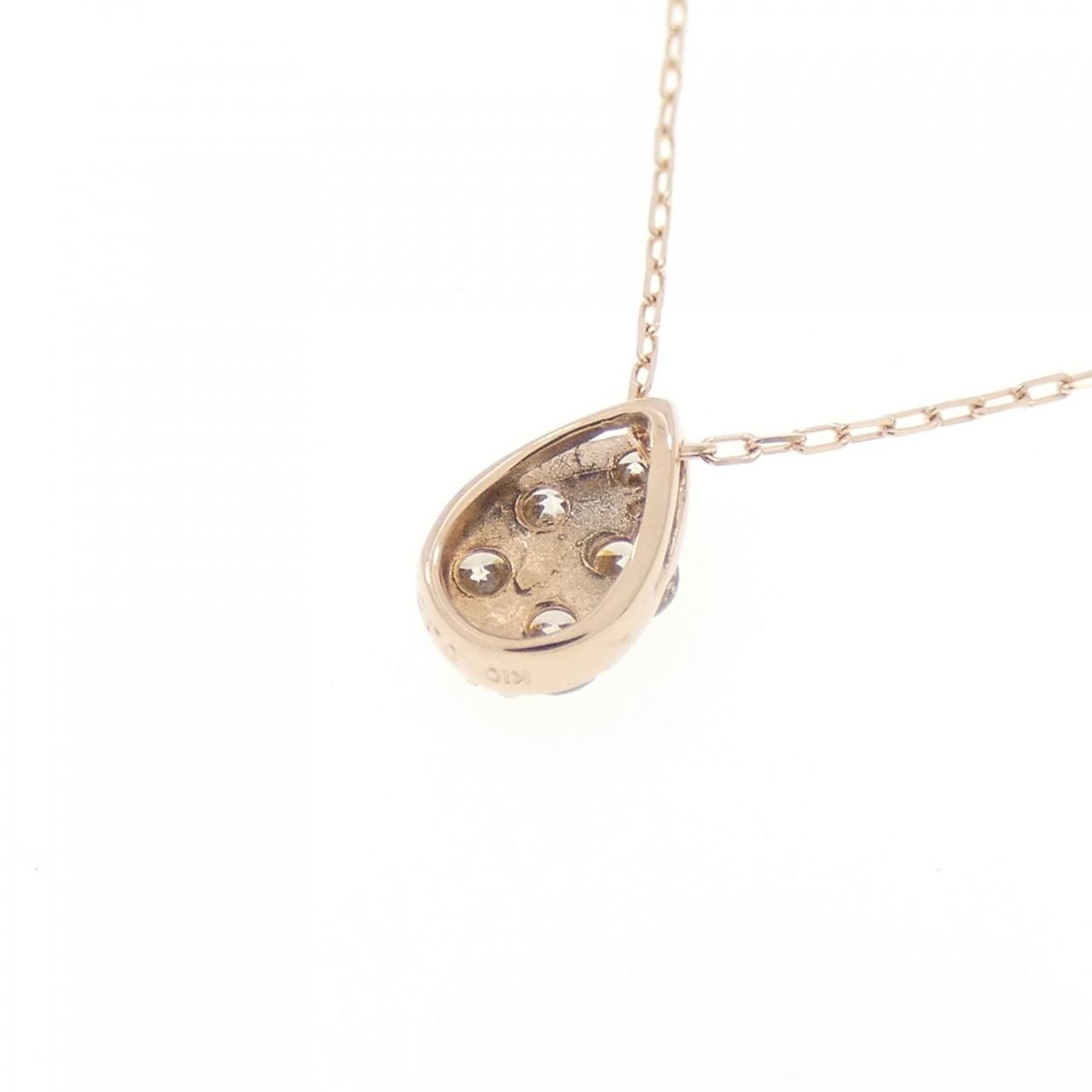 【新品】K10PG ダイヤモンド ネックレス 0.10CT