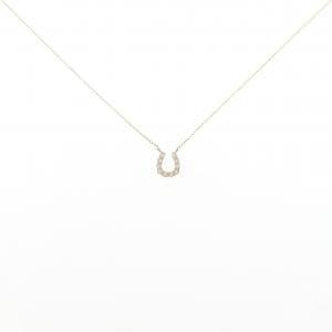 【新品】K18YG ホースシュー ダイヤモンド ネックレス 0.10CT