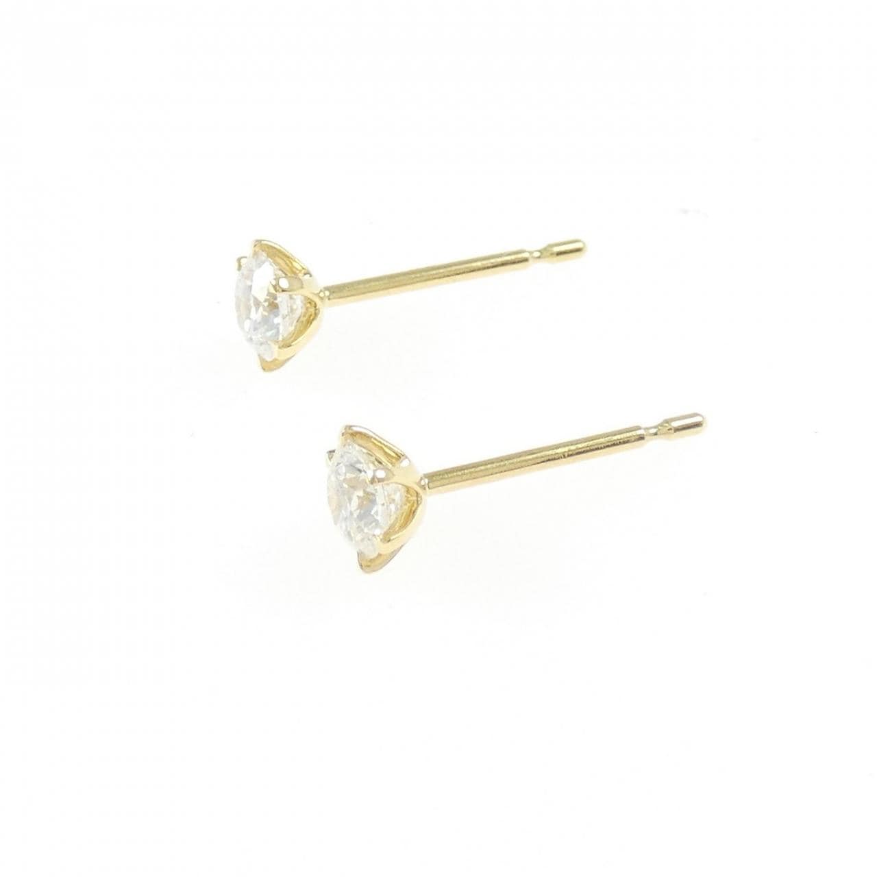 【リメイク】K18YG/ST ダイヤモンド ピアス 0.212CT 0.218CT E-F SI1 EXT H&C