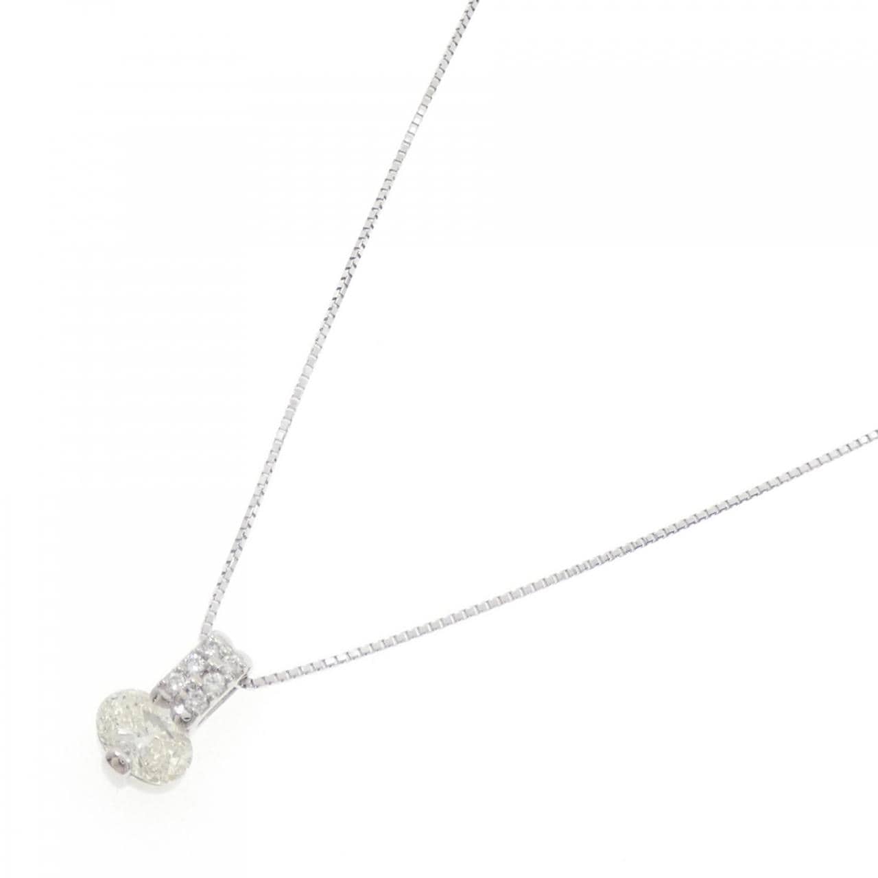PT900/K18WG ダイヤモンド ネックレス 0.624CT