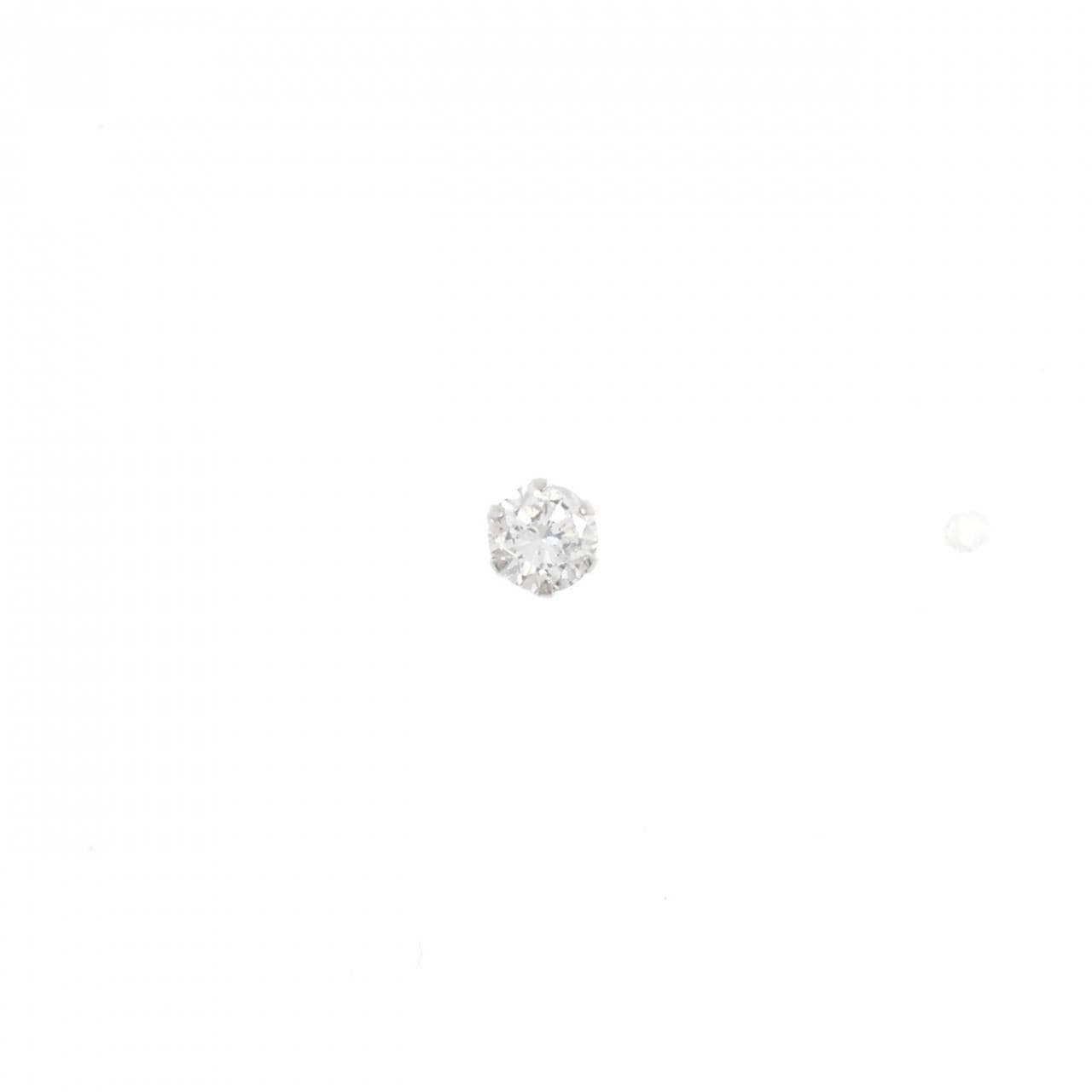 PT900 ソリティア ダイヤモンド ピアス 0.15CT 片耳