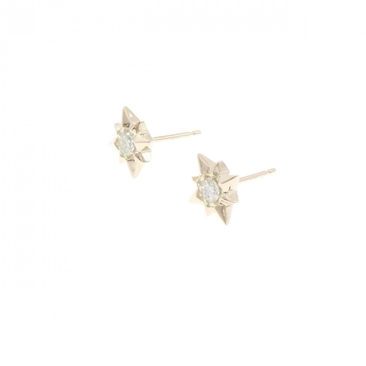 【リメイク】K10YG ダイヤモンド ピアス 0.14CT