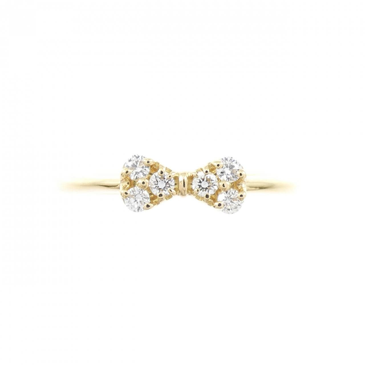 ポンテヴェキオ リボン ダイヤモンド リング 0.09CT