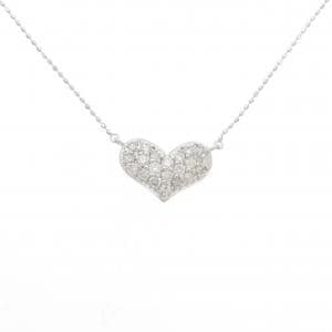 K14WG ハート ダイヤモンド ネックレス 0.50CT