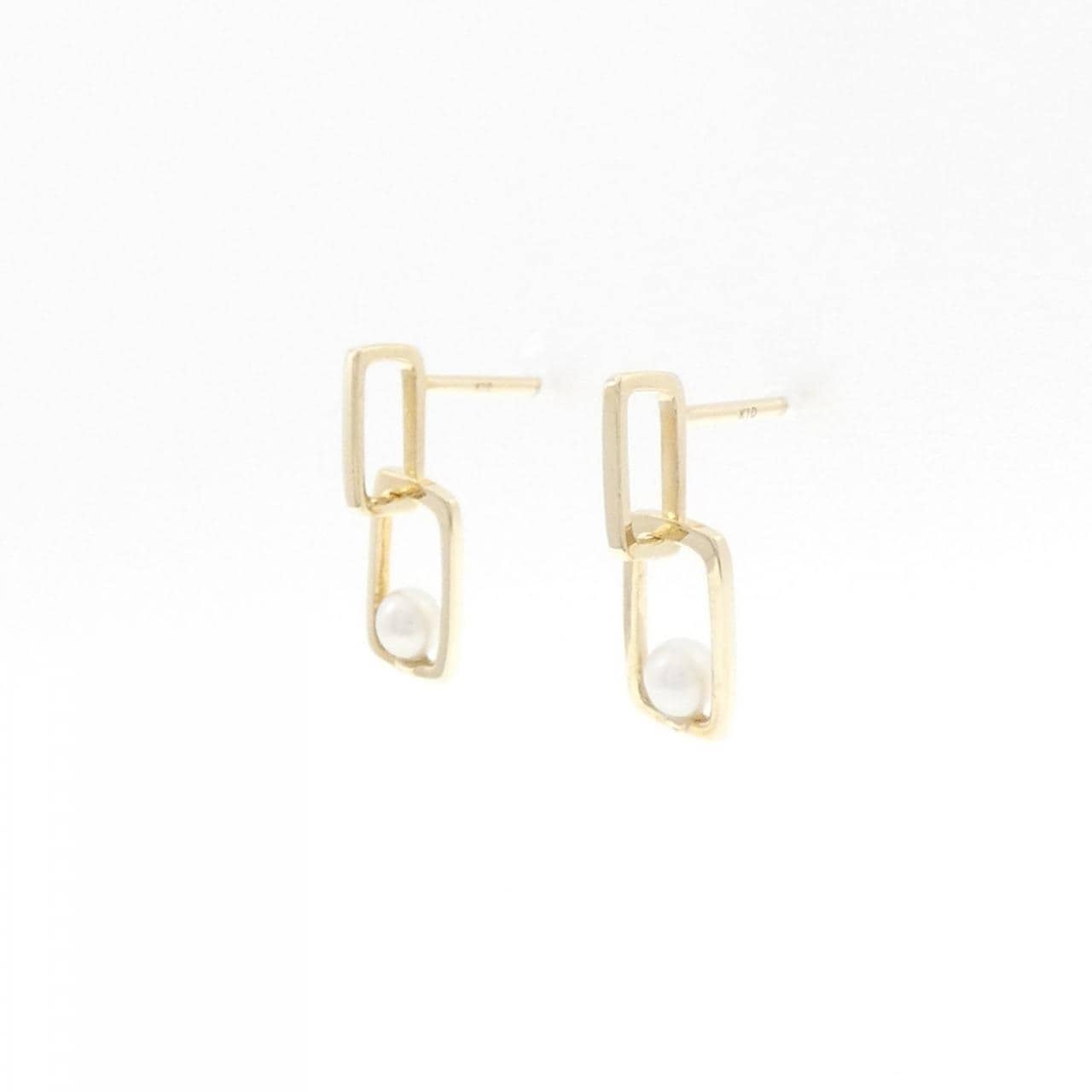 K10YG freshwater pearl earrings