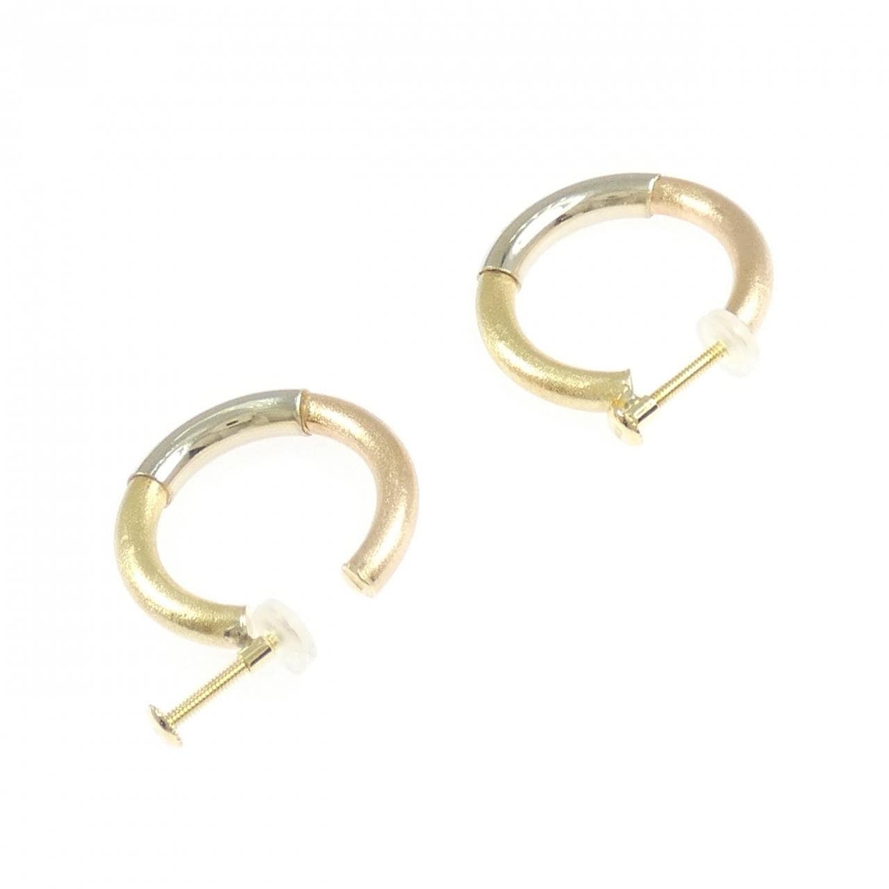 K18スリーカラー イヤリング