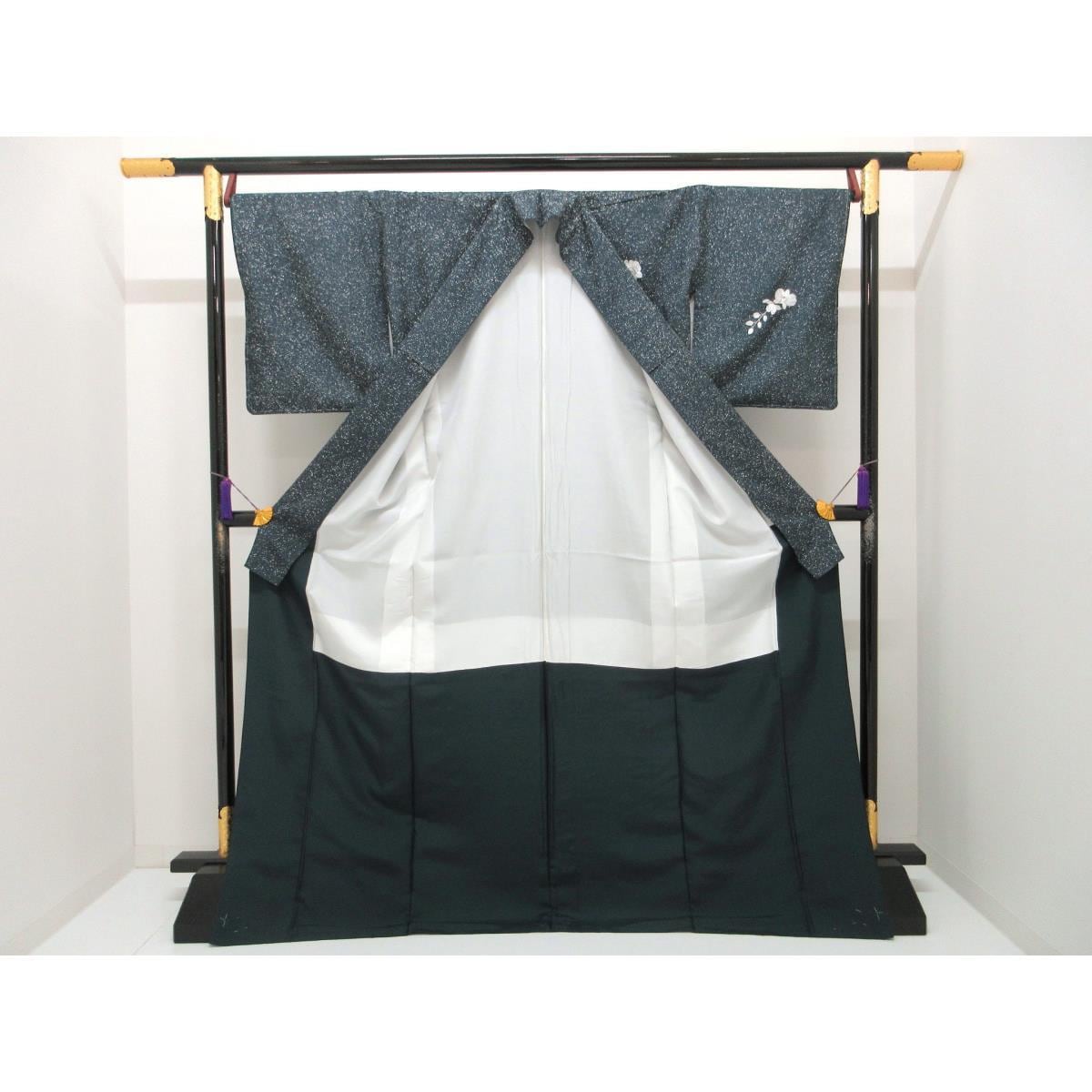 【未使用品】訪問着　染紬　刺繍加工