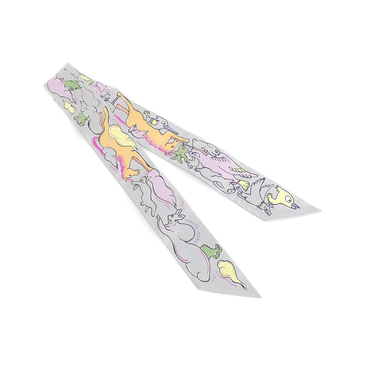 【未使用品】エルメス MILLE ET UN LAPINS ツイリー 064007S スカーフ
