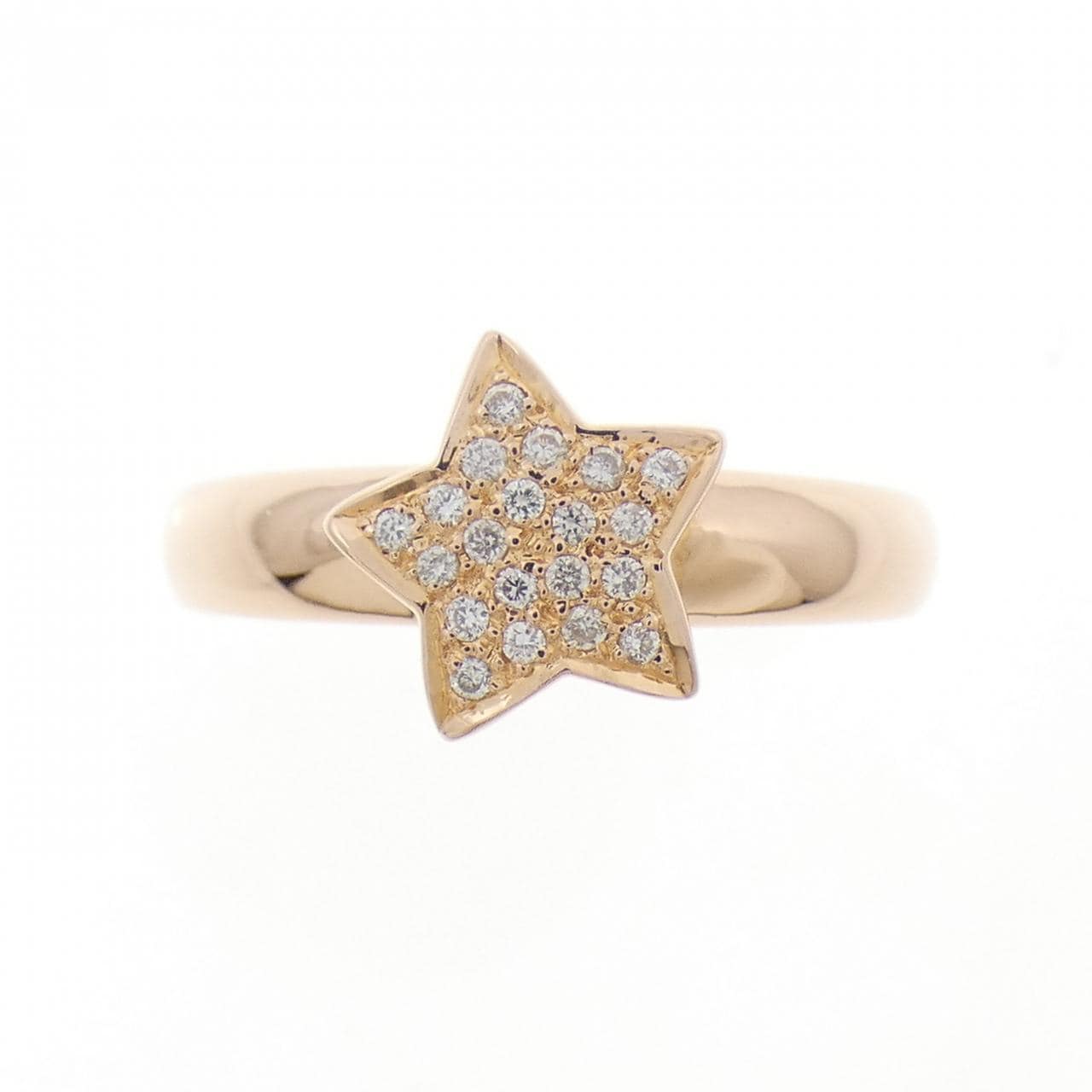 K18PG スター ダイヤモンド リング 0.10CT