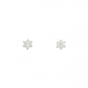 PT900 ソリティア ダイヤモンド ピアス 0.40CT