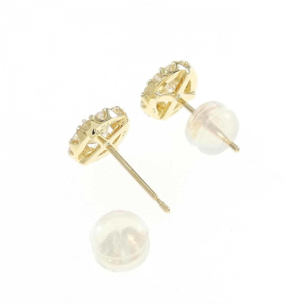 [BRAND NEW] K18YG Diamond earrings 0.297CT 0.296CT G SI1 Good