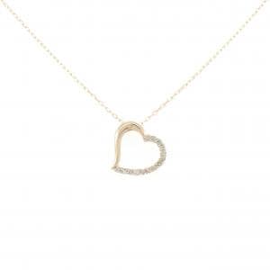 K18PG ハート ダイヤモンド ネックレス 0.20CT