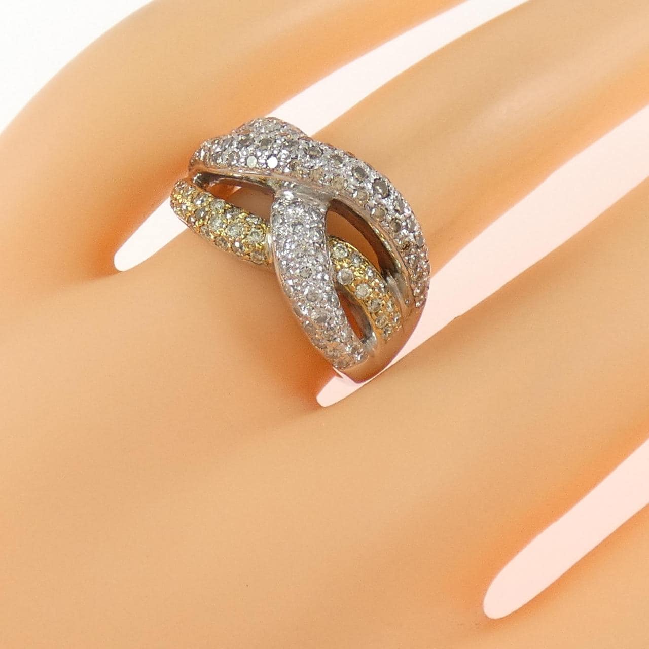 750WG/750YG ダイヤモンド リング 0.47CT