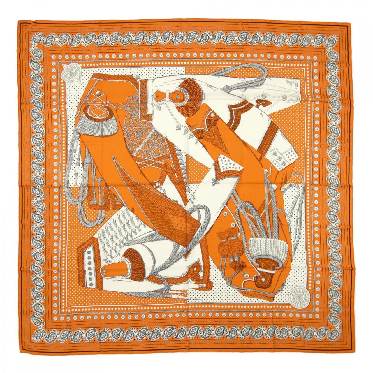 エルメス HERMES ZOUAVES ET DRAGONS BANDANA H244048S カレジェアン140 ショール
