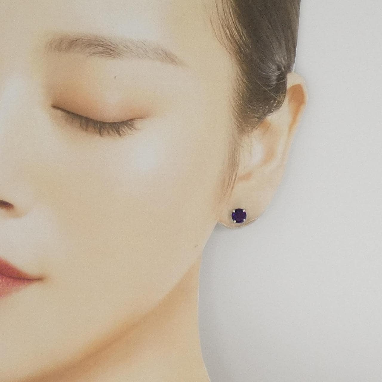 PT900 アメジスト ピアス