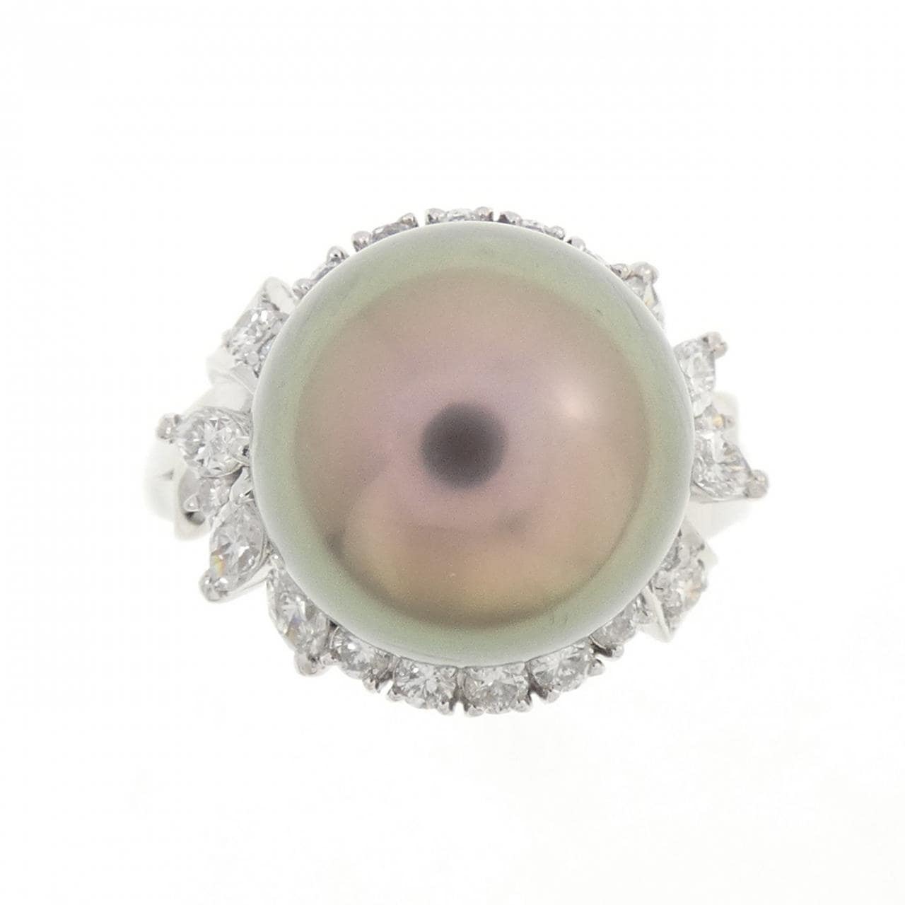 PT900 黒蝶パール リング 12mm