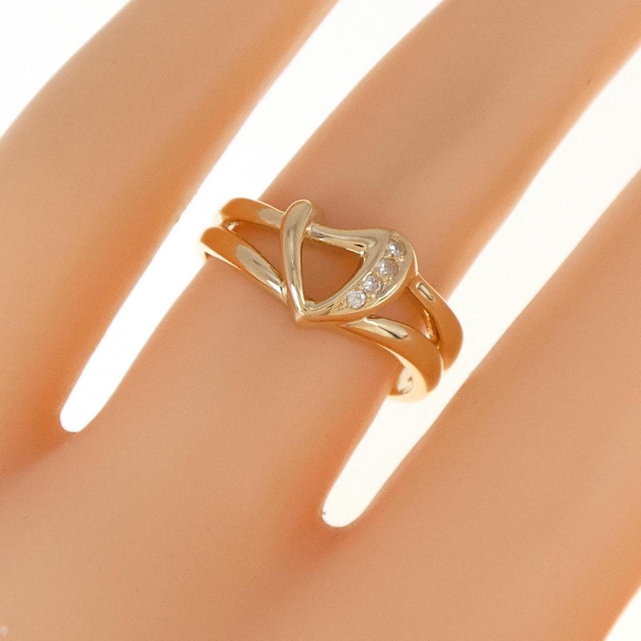 K18YG Diamond ring