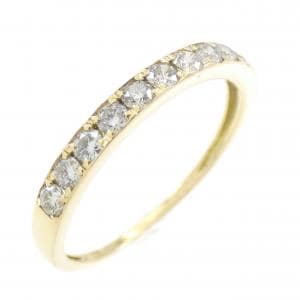 K18YG ハーフエタニティ ダイヤモンド リング 0.30CT