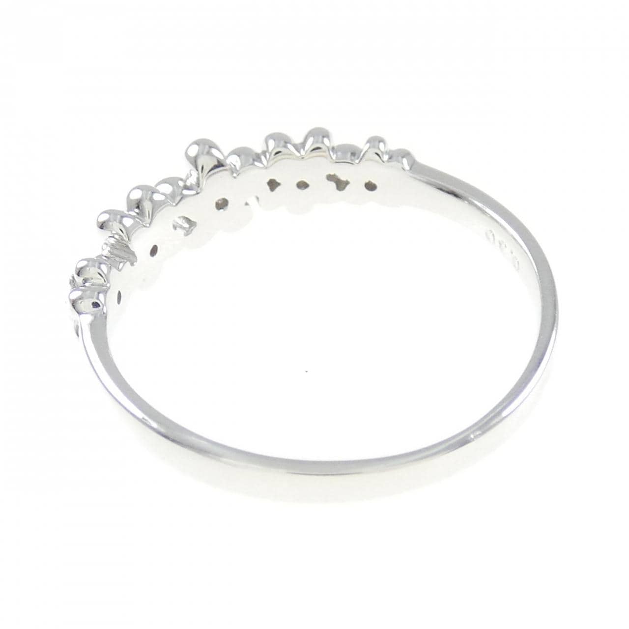 K18WG フラワー ダイヤモンド リング 0.30CT