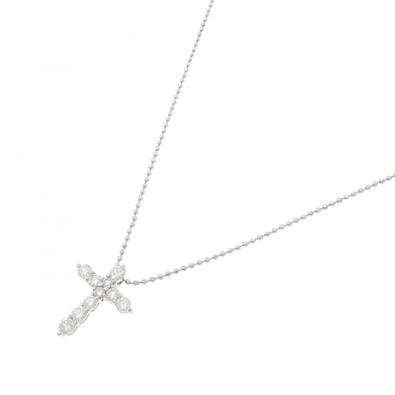 PT900/PT850 クロス ダイヤモンド ネックレス 0.50CT