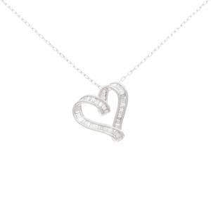 K18WG ハート ダイヤモンド ネックレス 0.40CT