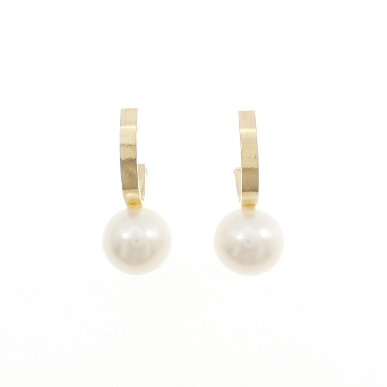 【新品】K10YG 淡水パール ピアス