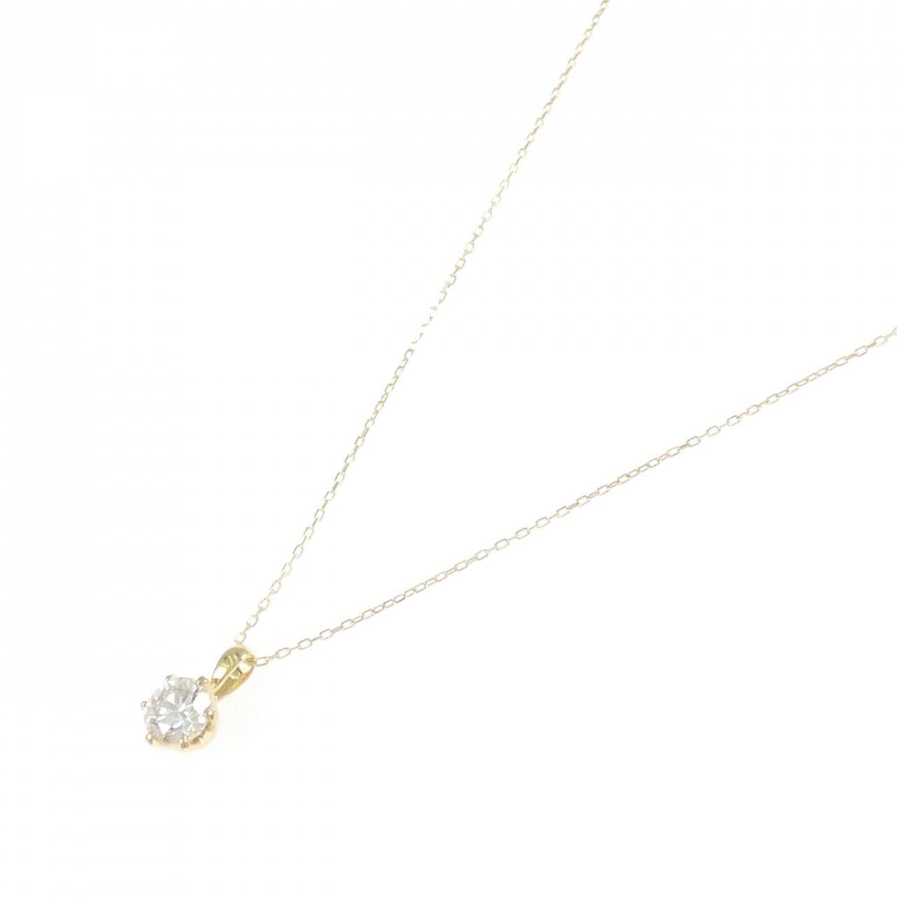 K18YG ソリティア ダイヤモンド ネックレス 0.415CT