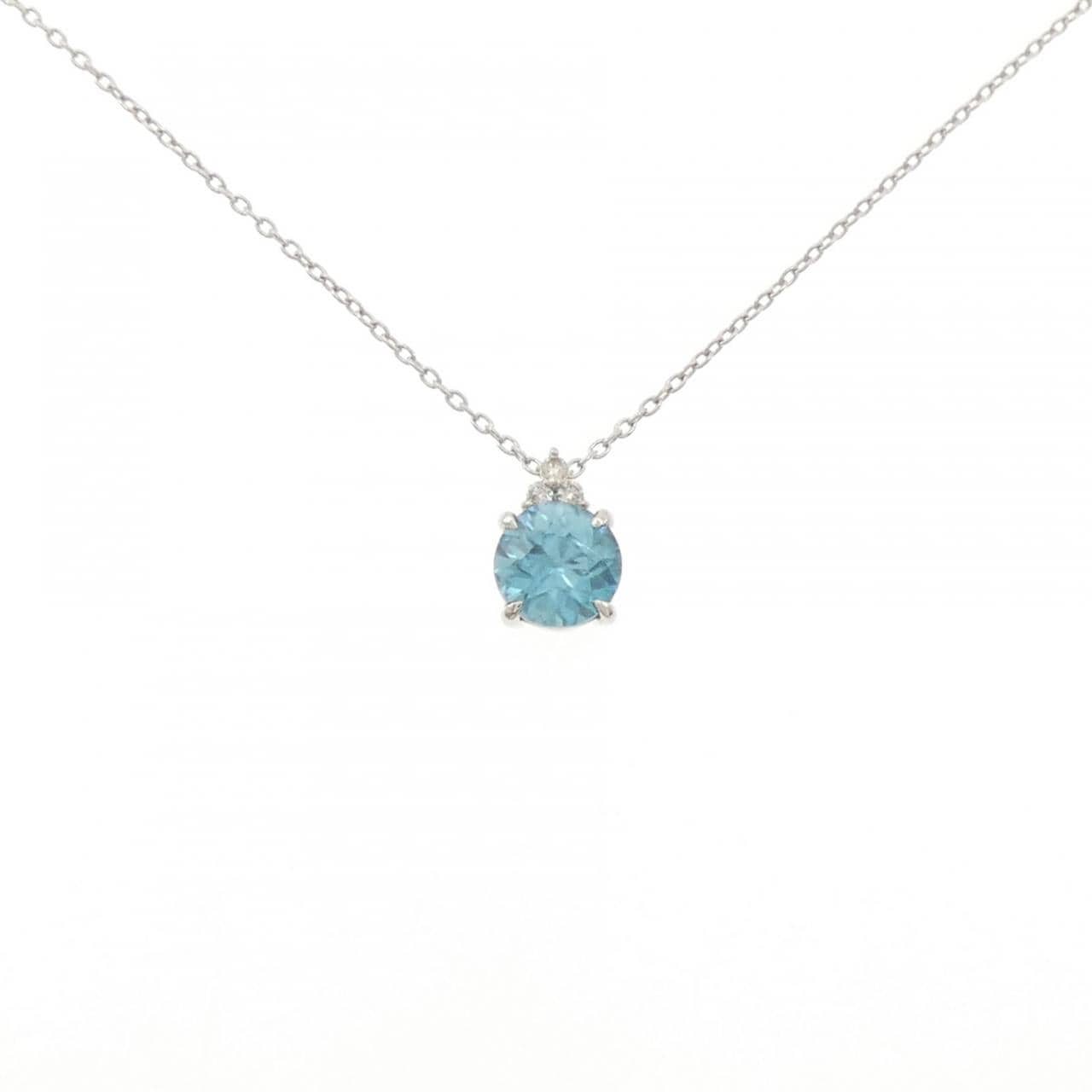 PT950/PT850 ジルコン ネックレス 1.00CT