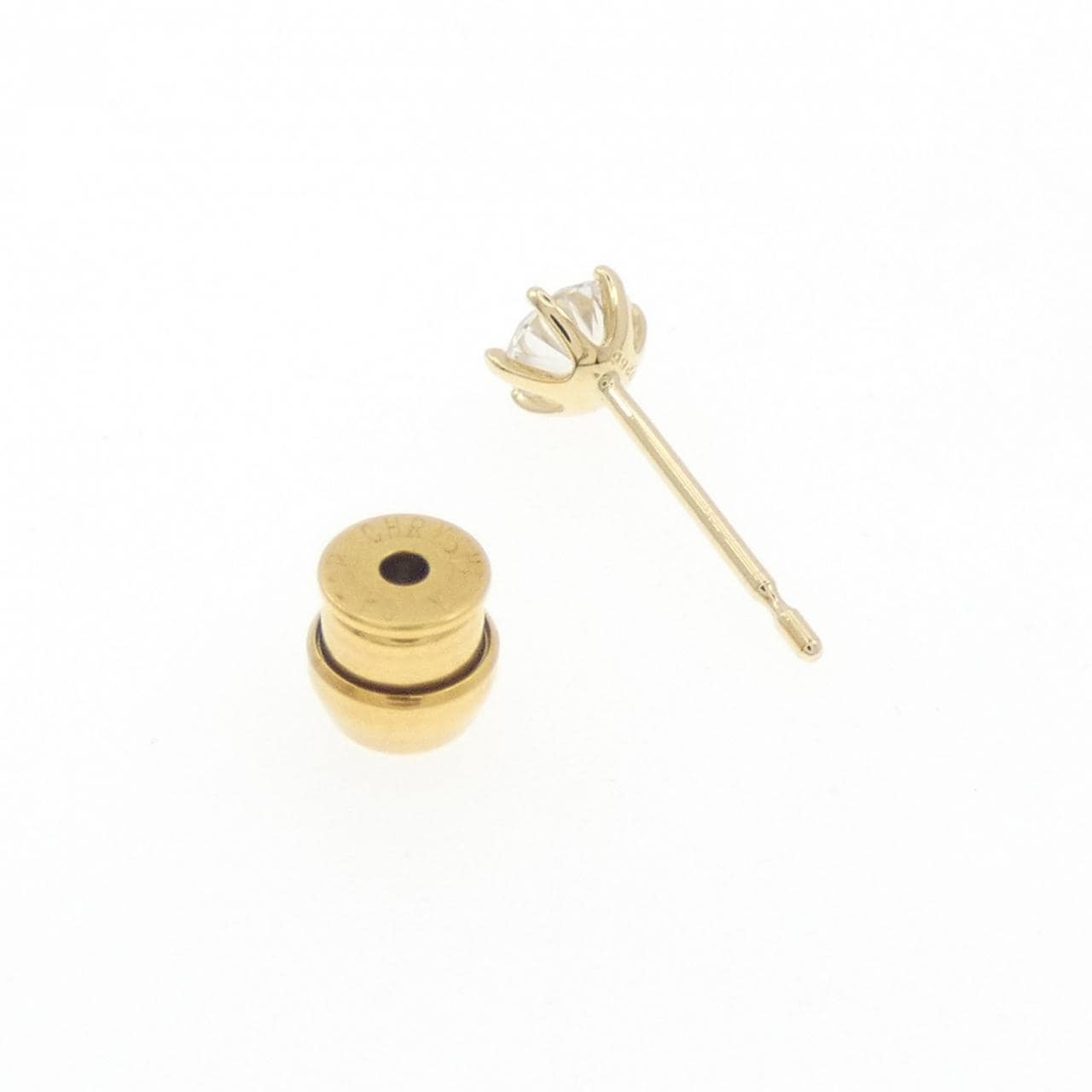 【リメイク】K18YG/ST ダイヤモンド ピアス 0.266CT F VS1 VG 片耳