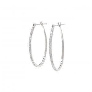 K18WG ダイヤモンド ピアス 0.50CT