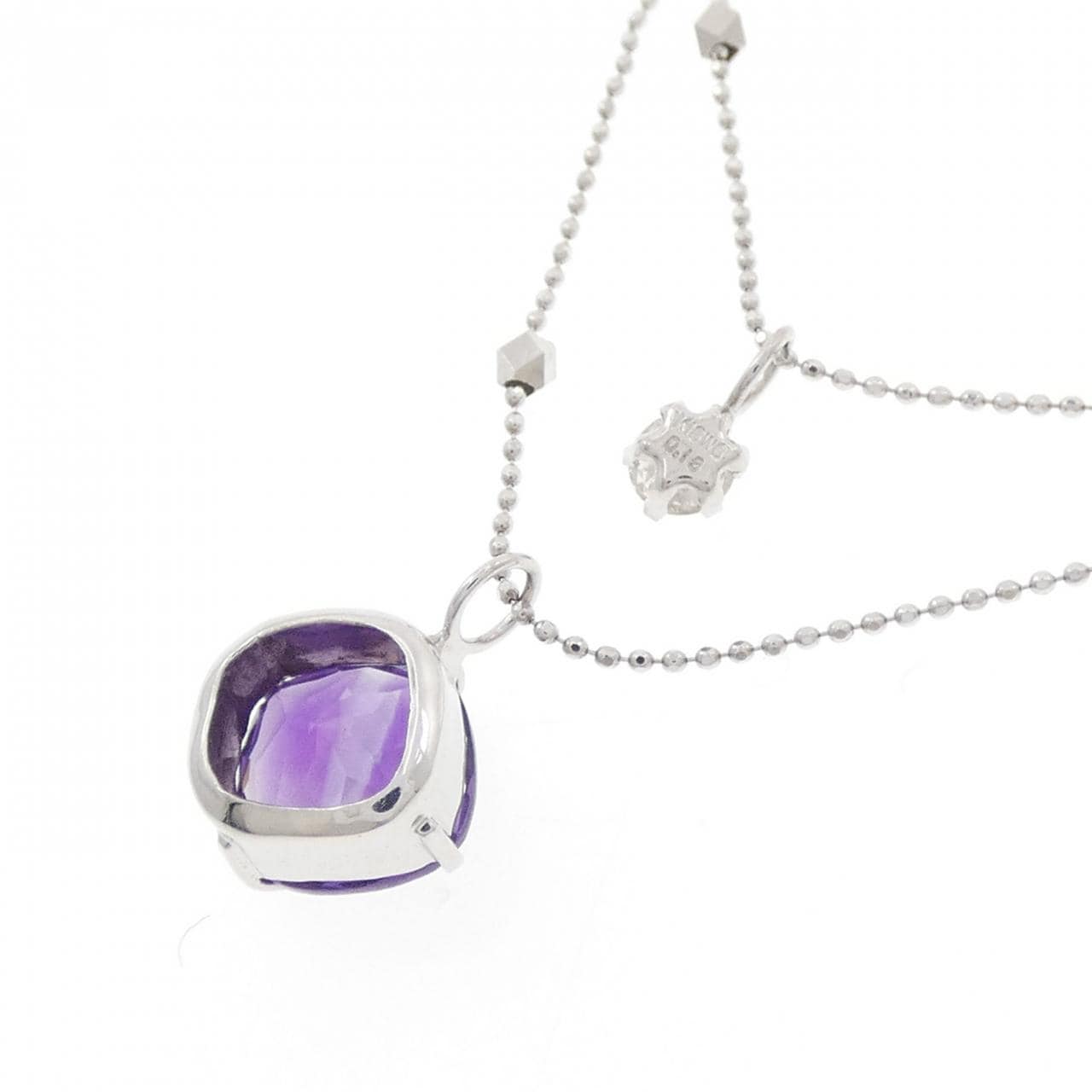 K18WG アメジスト ネックレス 1.45CT