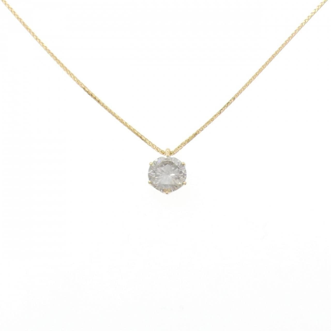 K18YG ソリティア ダイヤモンド ネックレス 1.151CT