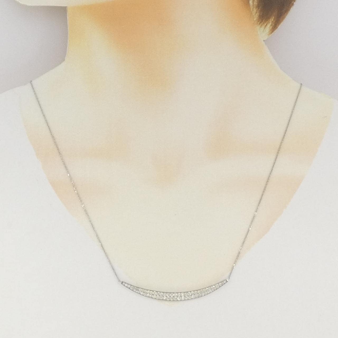 K18WG ダイヤモンド ネックレス 0.70CT