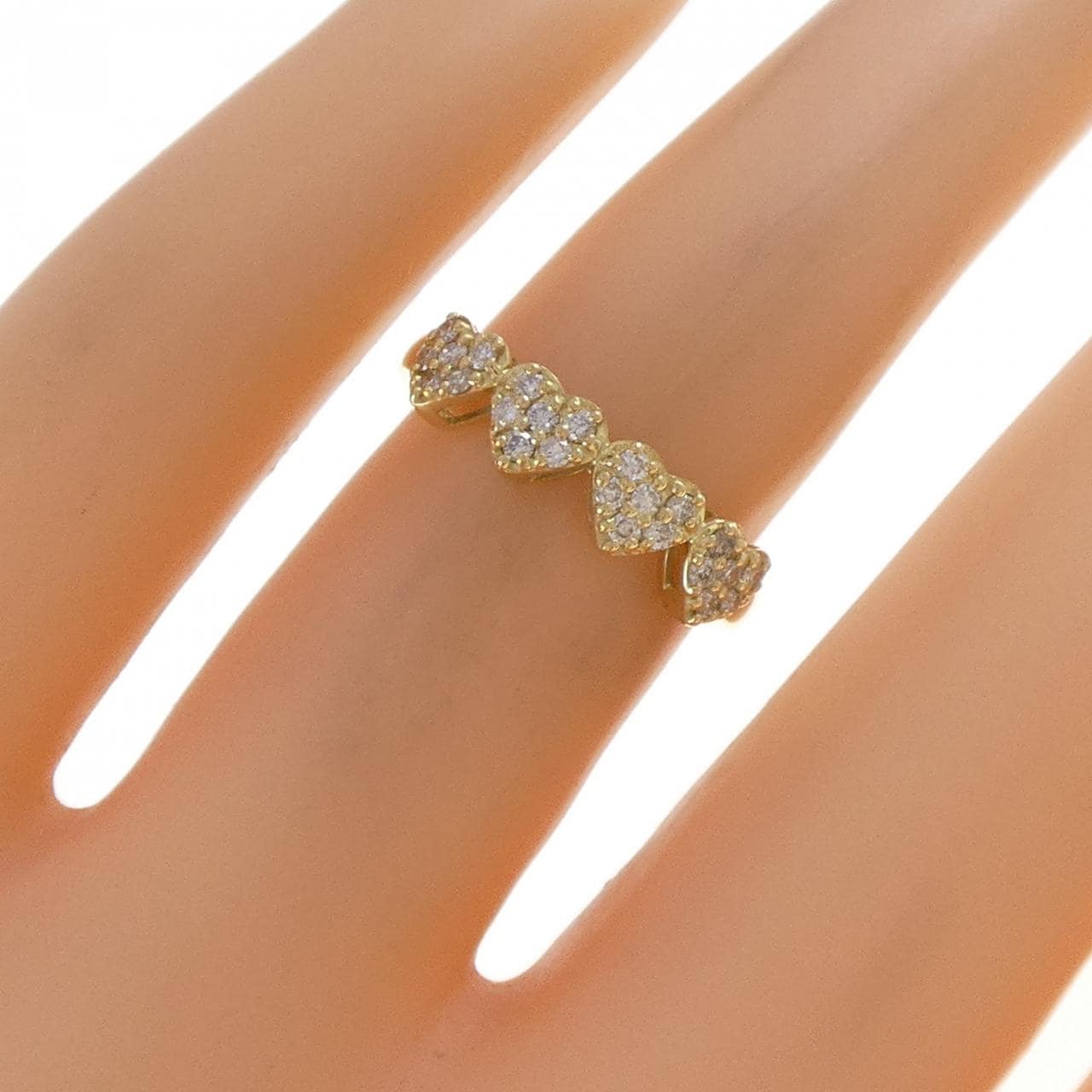 K18YG ハート ダイヤモンド リング 0.20CT