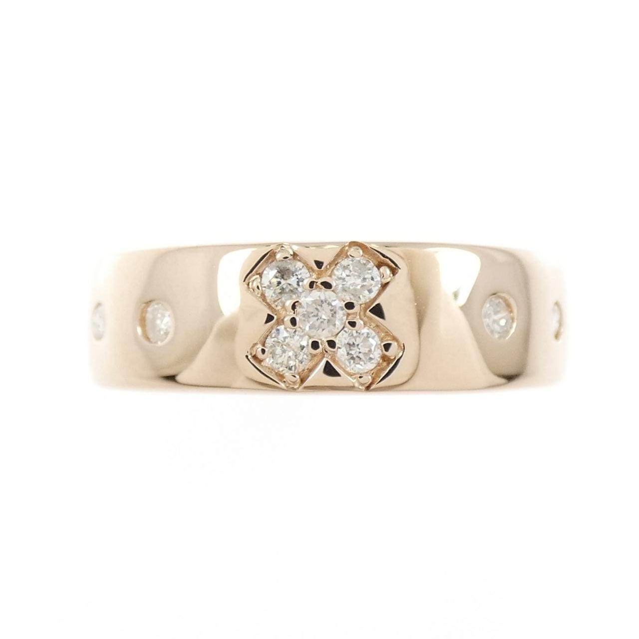 K18PG クロス ダイヤモンド リング 0.20CT