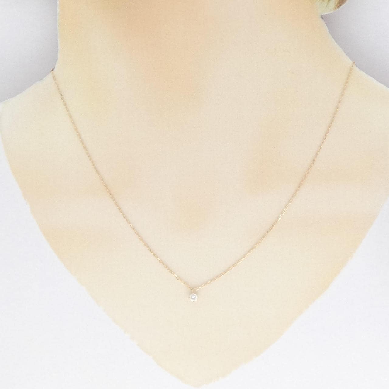 K18PG ダイヤモンド ネックレス 0.1CT