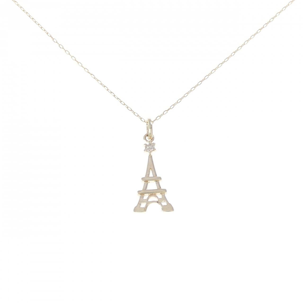 K10YG ダイヤモンド ネックレス 0.03CT