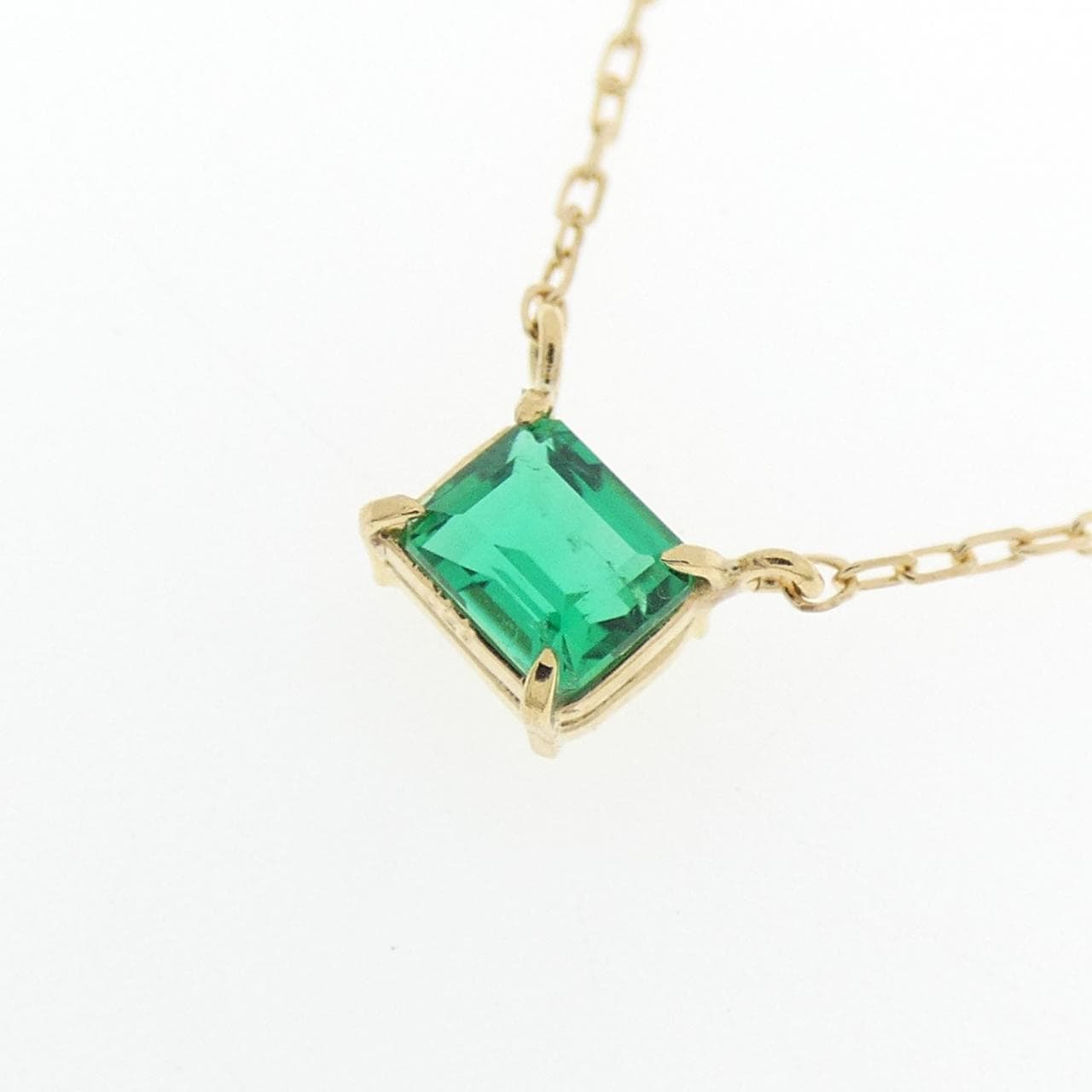 K18YG エメラルド ネックレス 0.21CT