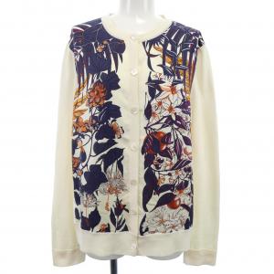 エルメス HERMES FLAMINGO PARTY *77-7771 ツイルレーヌ カーディガン
