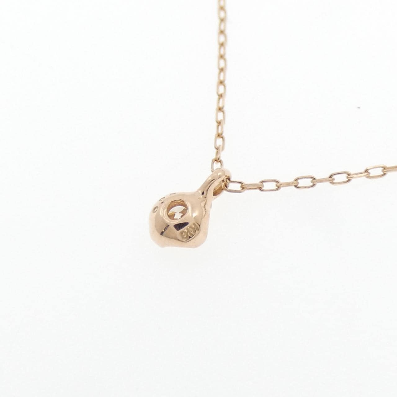 K10PG ソリティア ダイヤモンド ネックレス 0.05CT