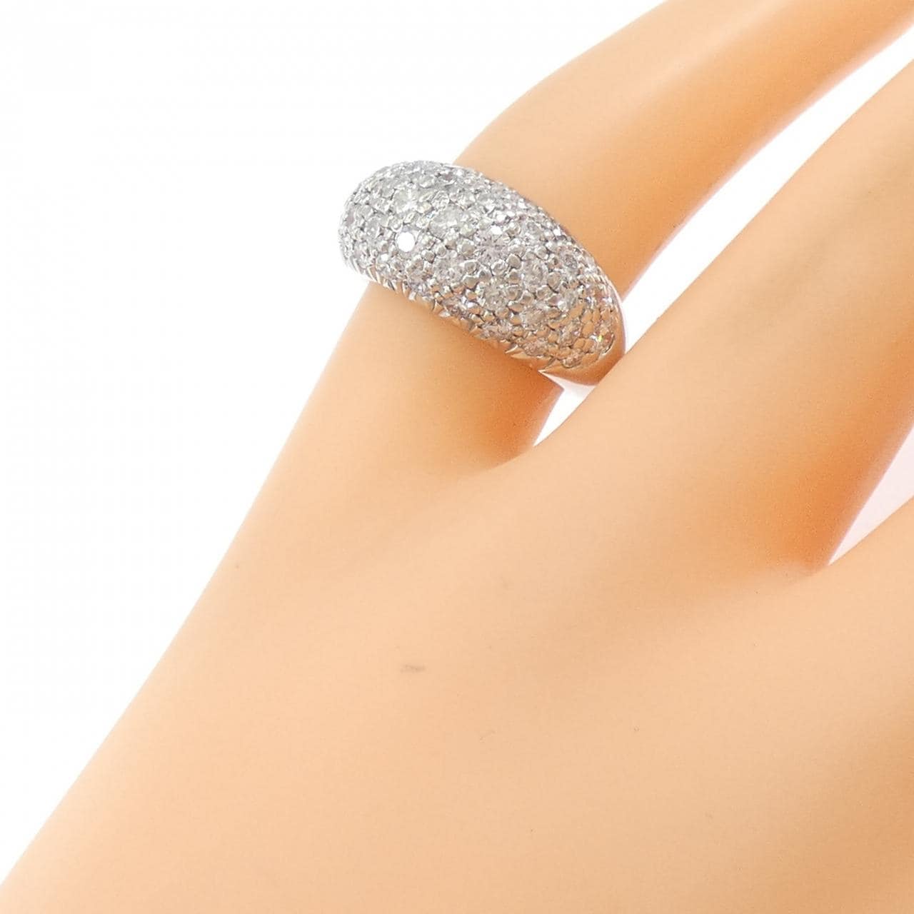 PT900 パヴェ ダイヤモンド ピンキーリング 1.06CT