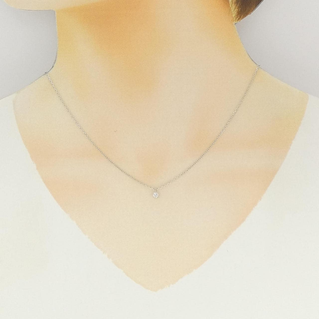PT850 ダイヤモンド ネックレス 0.08CT